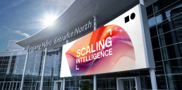 LED Wand, Eingang Nord, Mottovisual der DMEXCO 2026, Scaling Intelligence