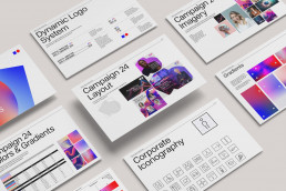 Corporate Design der DMEXCO, Gesamtgestaltung des Messedesigns auf einzelnen Folien, Form und Bildsprache, Logo und Icon-Entwicklung