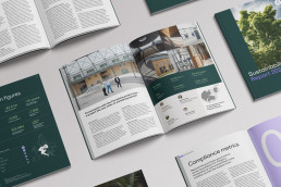 Magazin des Getec Nachhaltigkeitsberichts, Einblick in das Layout des Berichtes, Bildsprache, Gestaltungselemente und Fotofrafien