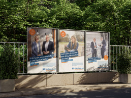 Anzeigen der Volksbank Pur im Posterformat
