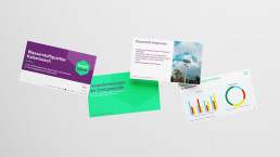 Entw&uuml;rfe der Powerpointslides f&uuml;r das Unternehen SmartQuart, Kapiteltrenner, Diagramme und Inhaltsfolien